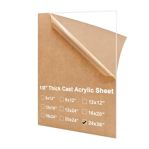 Vista 12 de KINLINK Hojas de plexiglás 12x12 de 1/8 pulgada de espesor - Lámina de acrílico negro fundido de 3mm, lámina de plástico policarbonato