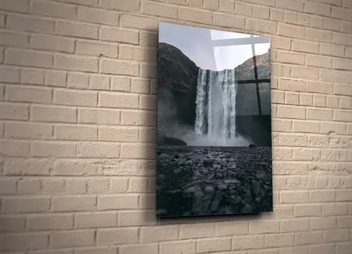 Genericc Arte de la pared de las piedras de la naturaleza salvaje de la cascada impreso en el regalo de inaug