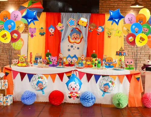 Vista 6 de TUWUNA Juego de 6 centros de mesa Plim Plim Plim para centros de mesa Plim Plim Honeycomb para fiesta de cumpleaños Plim Plim suministros