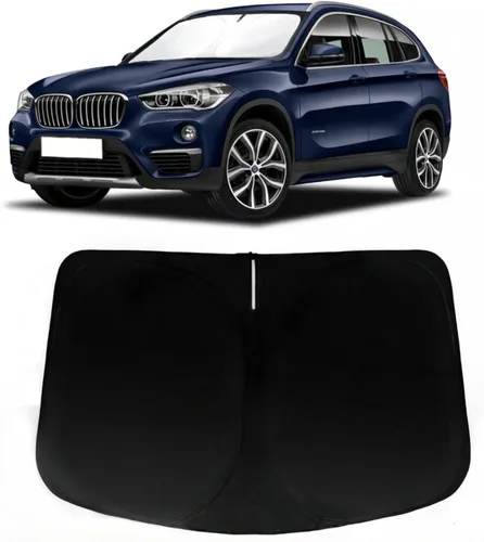 Parasol para parabrisas para BMW X1 F48 2016-2022, parasol para ventana delantera de automóvil con protector solar 240T, bloquea los rayos UV,