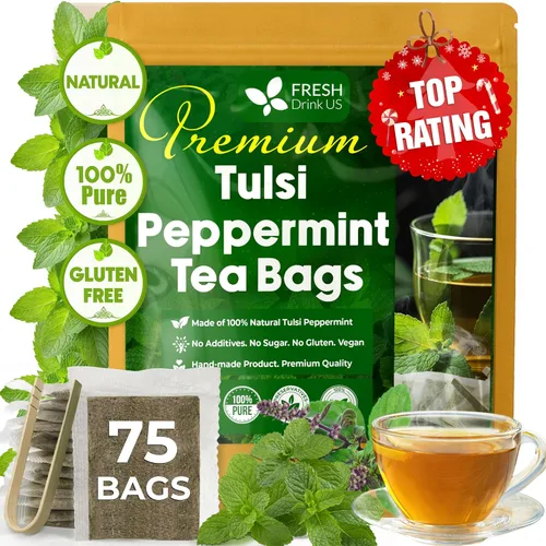 Vista 199 de FreshDrinkUS, 135 bolsas de té de jengibre y cúrcuma premium, ingredientes 100% naturales, mezcla hecha a mano de té de hierbas de cúrcuma