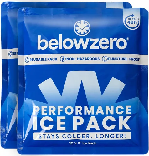 Vista 11 de Below Zero Paquetes de hielo precargados reutilizables para enfriadores Bloques de hielo de congelador de larga duración para acampar, bolsas