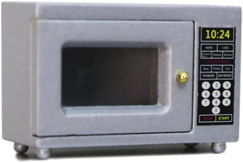 Vista 8 de Accesorios en miniatura para casa de muñecas, horno microondas, mini cocina, mueble, electrodoméstico, modelo de casa en miniatura 1:12, decoración