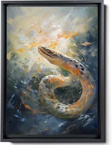 Nautical Print on Canvas for Wall Decor, Ocean Fish Manta Ray Canvas Wall Art, Beach Print for Wall Hang, Turquoise Coastal Pictures Wall Decor,