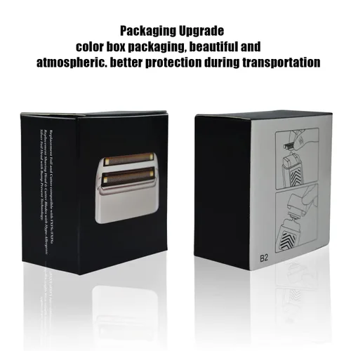 Vista 7 de Lámina de repuesto y cortadoras para afeitadora compatible con BaBylissPRO Barberology Double FXFS2 (2 unidades, negro)