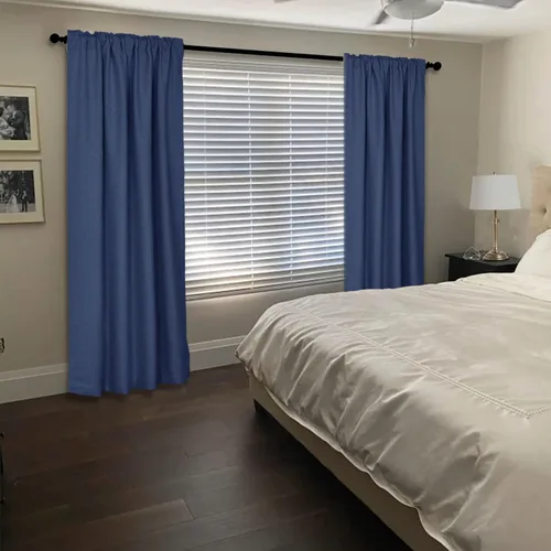 Vista 16 de Frelement Cortinas opacas de lino natural, paneles de cortinas con bolsillo para barra y pestaña trasera, para sala de estar, cortinas