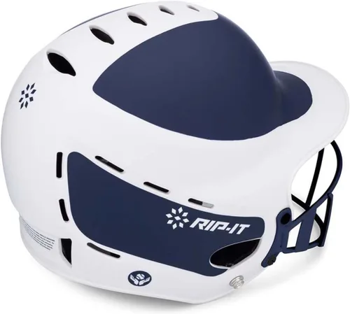 Vista 2 de Casco mate sóftbol Rip-It Vision Pro Azul marino/blanco (mate)