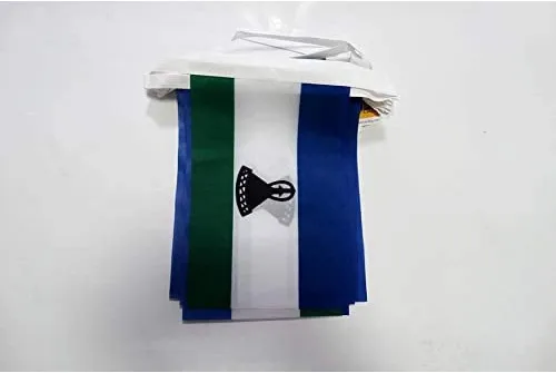 Vista 265 de Guatemala 19.7 ft BUNTING Flag 20 banderas 9'' x 6'' - Banderas de cuerda guatemalteca 5.9 x 8.3 in - AZ FLAG