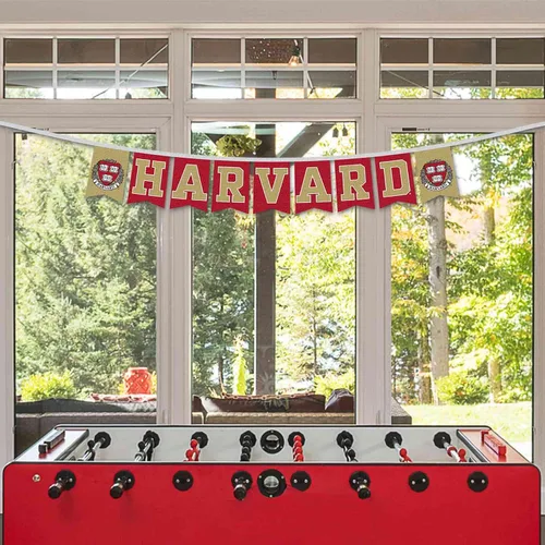 Vista 2 de Banderines de cadena Harvard Crimson Banner