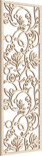 Vista 124 de Ekena Millwork WALW10X25X0250CAPCH Paneles de pared de madera con calado decorativo caspio, 9 3/8 pulgadas de ancho x 24 3/8 pulgadas de alto, cereza
