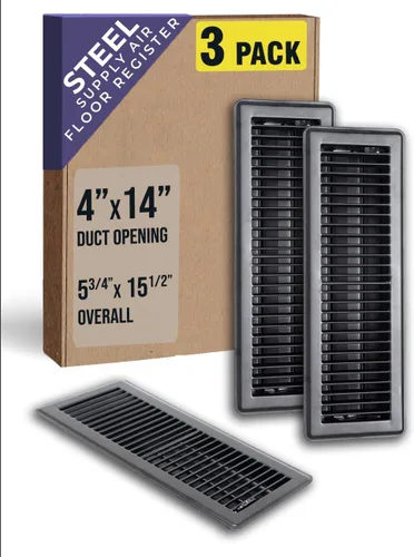 Vista 21 de Se ajusta a aperturas de conducto de 2x10 y 10x2 Registro de piso con diseño de rejilla de Handua Diseño resistente y transitable