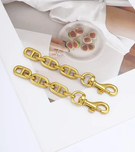 Vista 2 de Anbys 2 piezas de correa extensora para bolsa, cadena alargadora de bolsa, forma oblonga, de repuesto, para bolso cruzado, bolso de hombro