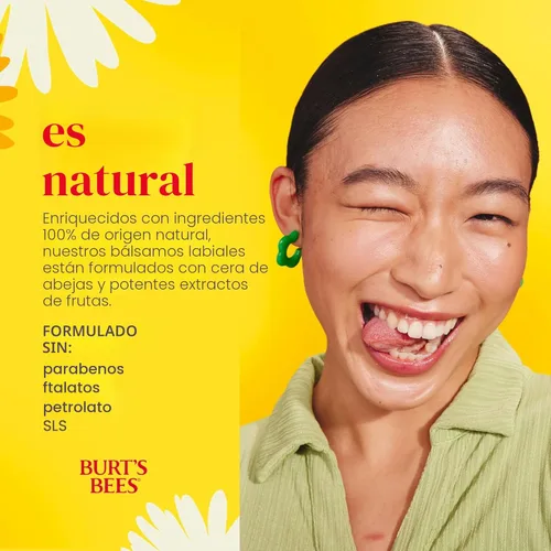 Vista 6 de Burt's Bees Lip Balm - Original Beeswax, Lip Moisturizer With Responsibly Sourced Beeswax, Tint-Free