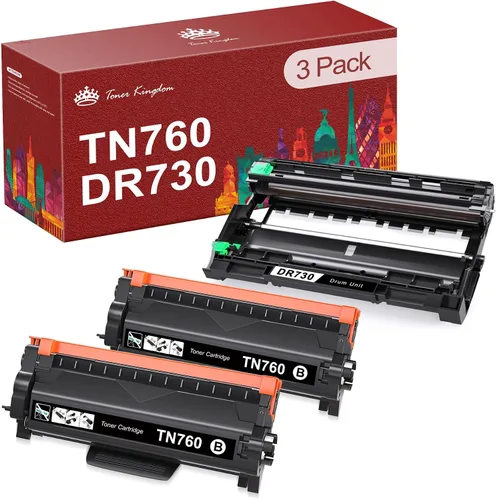 Toner Kingdom Cartucho de tóner compatible TN760 y tambor DR730 para impresora Brother TN760 TN-760 TN730 TN-730 DR730 para impresora Brother