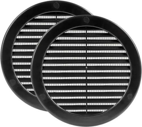 Vista 19 de Vent Systems Cubierta de ventilación blanca Soffit de 4 pulgadas (dimensiones de apertura), rejilla de ventilación redonda de plástico, pantalla