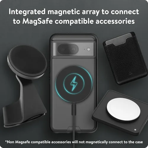 Vista 5 de Mous Funda para Google Pixel 8, compatible con MagSafe, Clarity 2.0, funda protectora para Pixel 8, resistente a los arañazos, diseño transparente