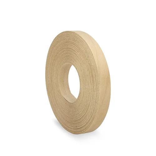 Vista 7 de Banda de borde de chapa de madera de abedul de 5/8 pulgadas x 25 pies, cinta adhesiva prepegada para bordes, plancha, rollo de tira flexible