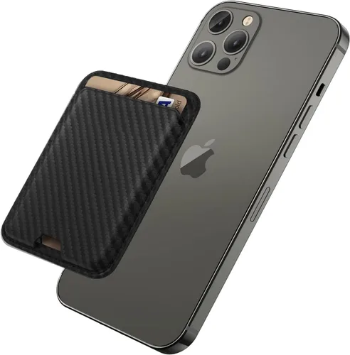 Vista 22 de Cartera magnética iLodn compatible con MagSafe para iPhone 17 16 15 14 13 12 Pro Max Air Plus, tarjetero Mag 3 Safe adhesivo para accesorios