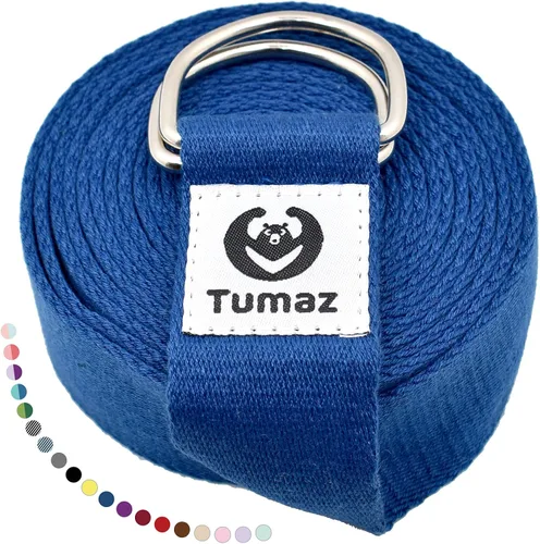 Vista 11 de Tumaz Yoga Strap/Stretch Bands [15+ Colors, 6/8/10 Feet Options] with Extra Safe Adjustable D-Ring Buckle, Durable and Comfy Delicate Texture - Best