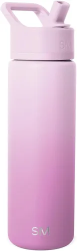 Vista 79 de Simple Modern botella de agua reutilizable con tapa con pajilla, termo de acero inoxidable con aislamiento al vacío, para gimnasio, viajes y Rocío