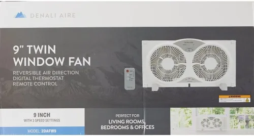 Vista 3 de Do It Best FW23-8HS - Ventilador de ventana doble - Ventilador eléctrico ligero para circulación de aire, 2 velocidades
