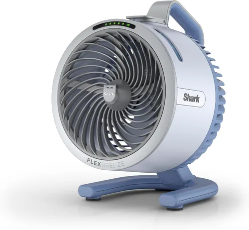 Ventilador Shark FlexBreeze HydroGo—Ventilador portátil ultrapotente con neblina para interiores + exteriores. Con cable y sin cable, 5 velocidades,