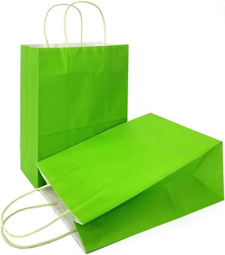 Vista 65 de AZOWA Bolsas de regalo Mini bolsas de papel kraft con asas (4 x 2.4 x 6 pulgadas, negras, 25 unidades)