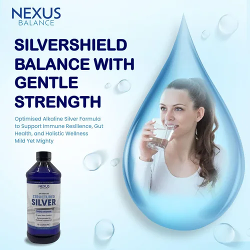 Vista 2 de Suplemento líquido de plata estructurada alcalina 30PPM - Apoyo a la salud inmune e intestinal - Solución nano plata extra fuerte - Sin aditivos