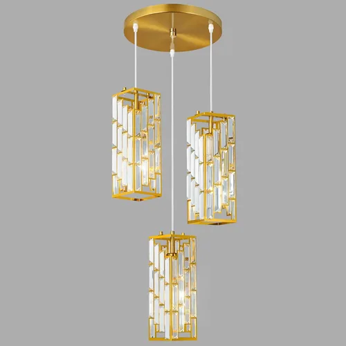 Vista 8 de Iluminación colgante cromada, lámpara colgante moderna, mini candelabros de cristal, accesorio de lámpara colgante ajustable para isla de cocina