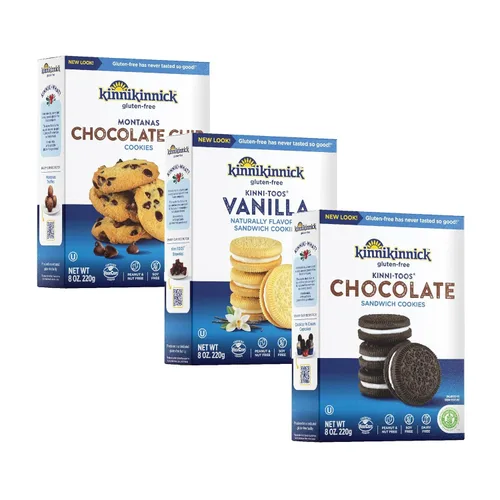 Vista 9 de Kinnikinnick, KinniTOOS Galletas de crema sándwich, chocolate, 8 onzas