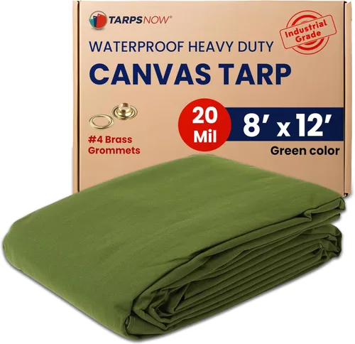 Vista 21 de Tarps Now - Lona impermeable de 5 x 7 pies, resistente al agua, resistente al desgarro, bordes reforzados, ojales de latón, ideal para construcción
