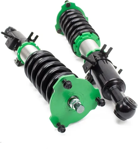 Vista 3 de Rev9 R9-HS2-048_1 Hyper-Street II Kit de bajada de suspensión de coilover de amortiguador, amortiguador mono-tubo con ajuste de rebote de 32 clics