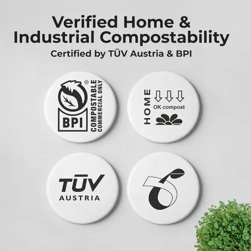 Vista 4 de Bolsas de basura compostables para contenedores de compost de cocina, bolsas de compost pequeñas de 1.3 galones para contenedor de encimera, bolsas