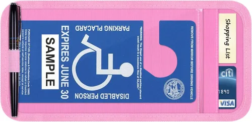 Vista 11 de Wisdompro - Soporte para cartel de discapacitados para automóvil, protector de letrero de estacionamiento para discapacitados para visera solar