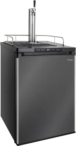 Kegco K309X-1 Dispensador de barriles, 1 grifo, acero inoxidable negro