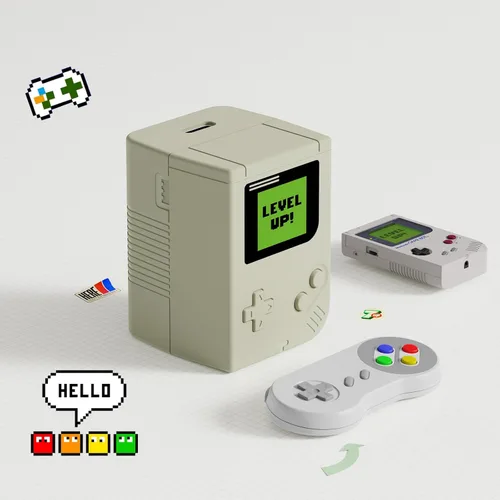 Vista 2 de JINGDU Cargador GaN de 33 W de inspiración retro, enchufe plegable, carga rápida multiprotocolo, diseño compacto, incluye una carga USB C de 3.3 ft