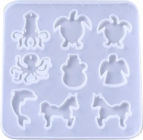 Vista 8 de Craftdady Molde de silicona con gemas de cabujón de 10 cavidades, molde de fundición de resina ovalada para resina epoxi UV, bricolaje