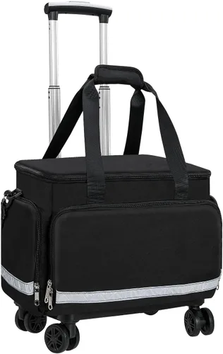 Gatycallaty Bolso Médico Rodante con Ruedas, Bolso de Viaje, Trolley, Duffel, para Enfermeras, EMT, CNA, RN, Vacío para Primeros Auxilios, Respuesta