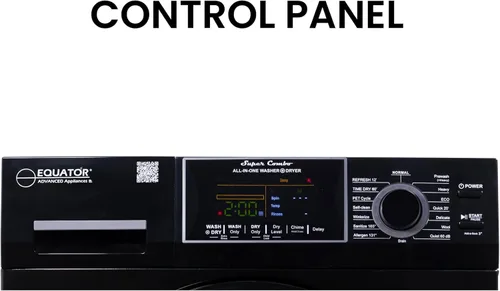 Vista 8 de Equator Lavadora Secadora Todo en Uno 4700 Sin Ventilación TOTALMENTE EMPOTRADA 0-SEPARACIÓN 1.62cf/15lbs 110V 1400RPM en Negro