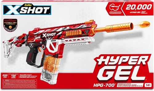 Vista 3 de XSHOT Hyper Gel HPG-700 Blaster, Semi y Completamente Automático Gel Blaster y 20,000 Péliculas de Gel Hiper, Cargador de 700 Capacidad, Gafas