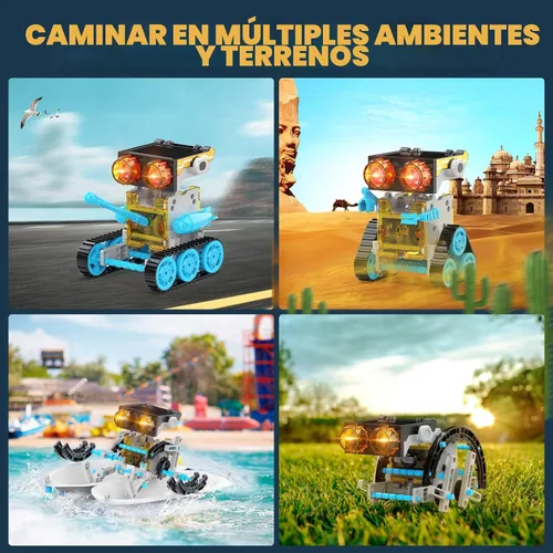 Vista 2 de Wesfuner Kit de robot solar 30 en 1, 243 piezas, juego educativo STEM para niños de 8 a 12 años, regalo de experimento científico para cumpleaños