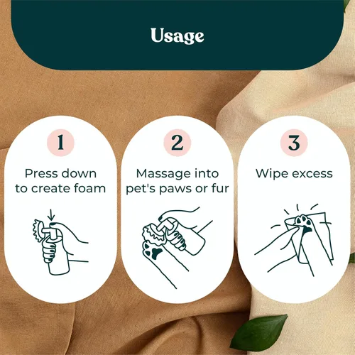 Vista 6 de Gentle Creatures - Magic Foam - Relleno - Champú en espuma sin sulfato, sin agua, limpiador de patas para perros, gatos, mascotas - Champú seco