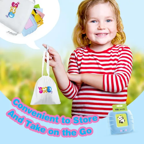 Vista 5 de TimingSXD Tarjetas Didácticas Parlantes Bilingües en Chino e Inglés para Niños Pequeños/Principiantes - Juguete Educativo de Aprendizaje