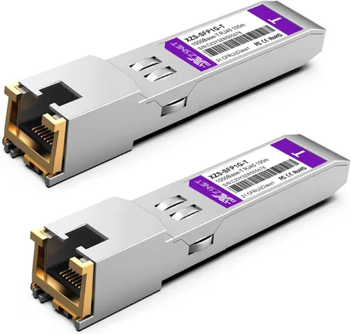 Vista 10 de Transceptor SFP+ 10GBASE-T, 1.25/2.5/5/10G SFP+ a RJ45, módulo SFP+ de cobre de 10 Gb a Ethernet compatible con Cisco SFP-10G-T-S, Ubiquiti UniFi