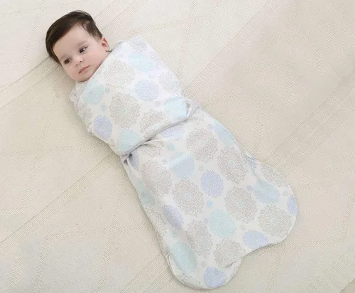 Vista 2 de Saco de dormir para bebé, manta ajustable de 3 vías para niño y niña, 100% algodón, 6-12 meses