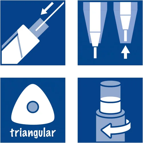 Vista 3 de STAEDTLER Triplus - Lápices mecánicos micro, plomo #2 de 0.051 in con borrador giratorio, agarre triangular ergonómico, incluye 6 repuestos, plomo