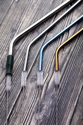 Vista 8 de 2 cepillos de limpieza para pajitas de beber largo – Limpiador de cerdas para pajitas de bebida de acero inoxidable, cepillos resistentes para lavar