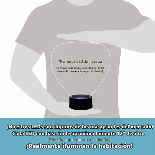 Vista 3 de Mirror Magic - Letrero LED con nombre personalizado, control remoto, 10-12 DJ