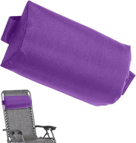 Almohada para silla de descanso, cojín reclinable suave con banda elástica, almohada de altura ajustable para tumbona para cabeza y cuello, almohada