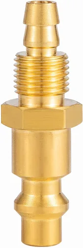 Vista 5 de 2 piezas de latón macizo de alta calidad, accesorios de repuesto reutilizables para manguera de identificación de 1/4 pulgadas, rígida NPT de 1/4